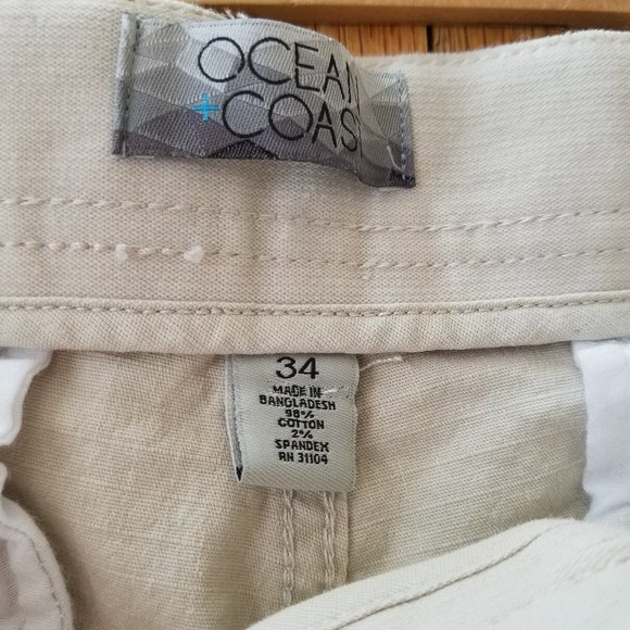 OCEAN + COAST SHORTS MENS 34 CHINO FISHING PERFORMANCE STRETCH RIPSTOP - Picture 5 of 9